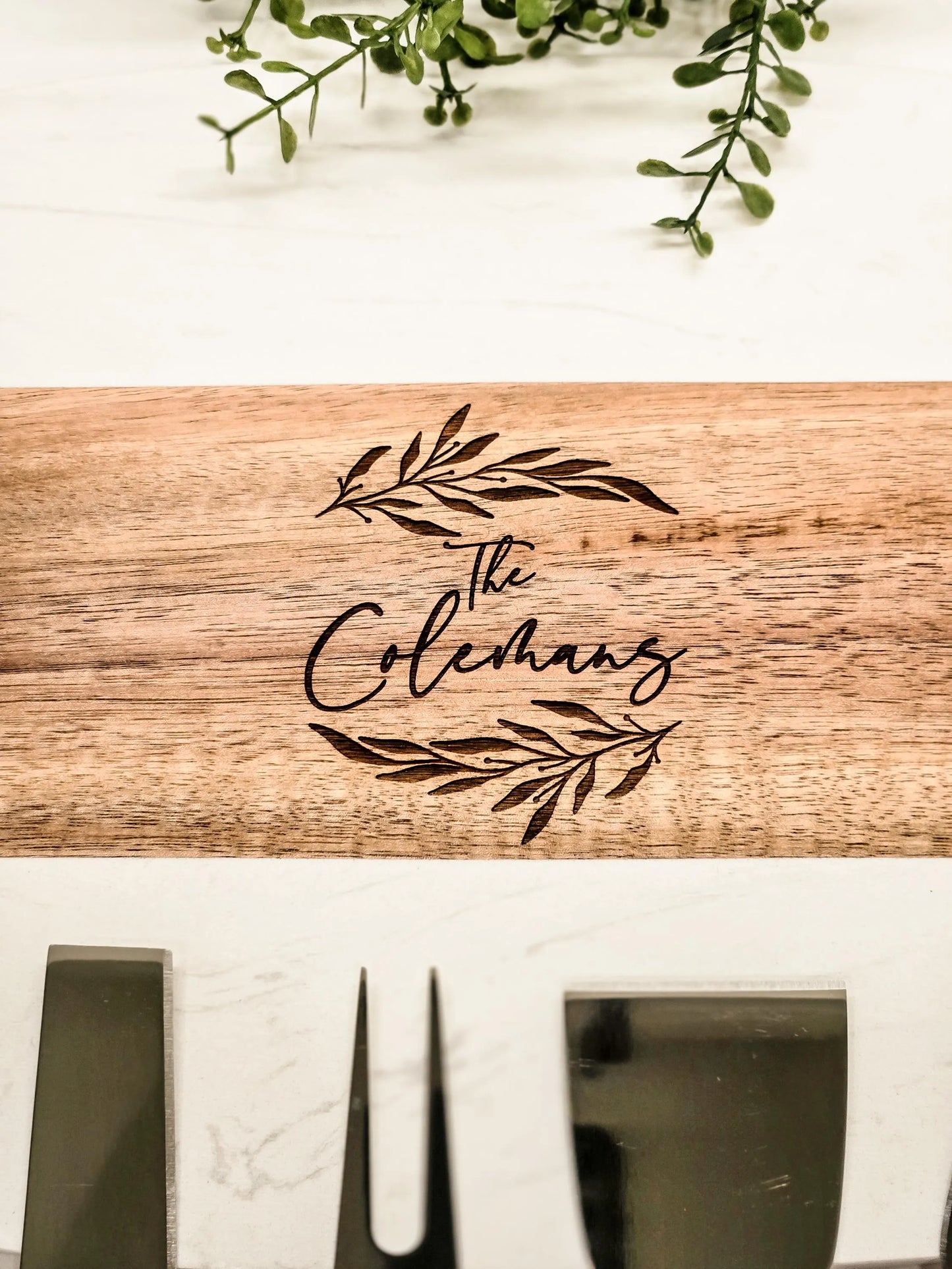 Custom Charcuterie Serving Board Set with Knives