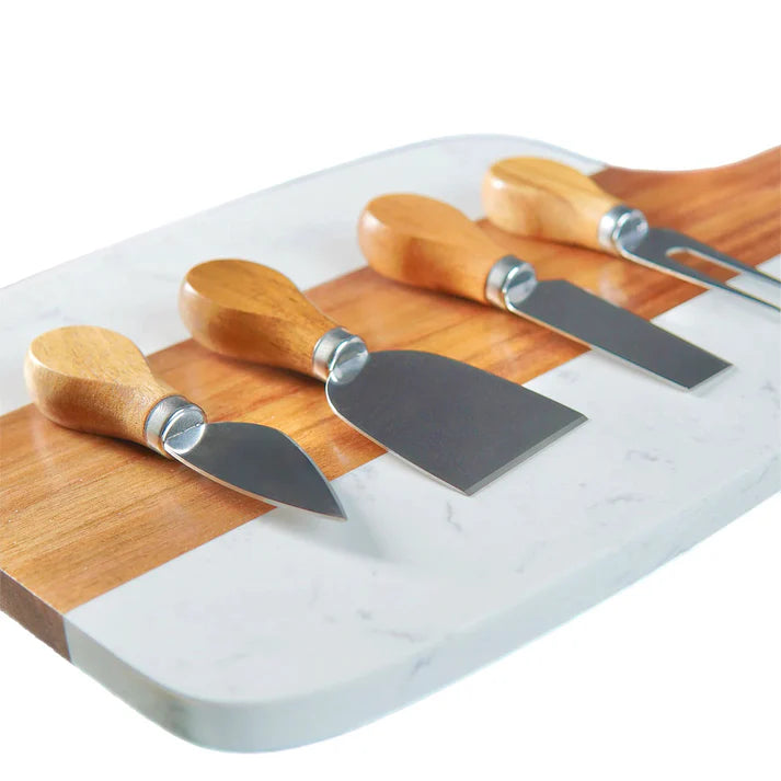 Custom Charcuterie Serving Board Set with Knives